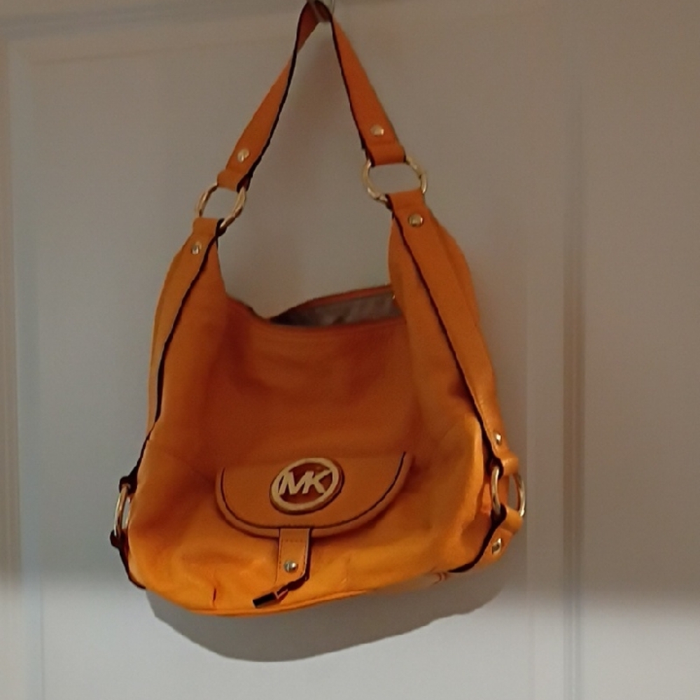 Michael Kors Bright Orange Hobo Shoulder Bag